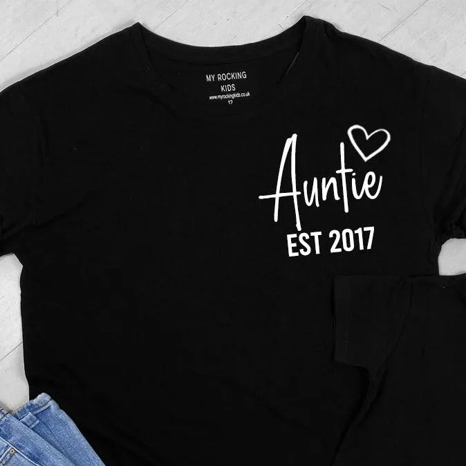 Personalised Auntie and Auntie's Bestie T-Shirts (MRK X)