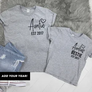 Personalised Auntie and Auntie's Bestie T-Shirts (MRK X) Auntie Clothing - auntie fashion outlet