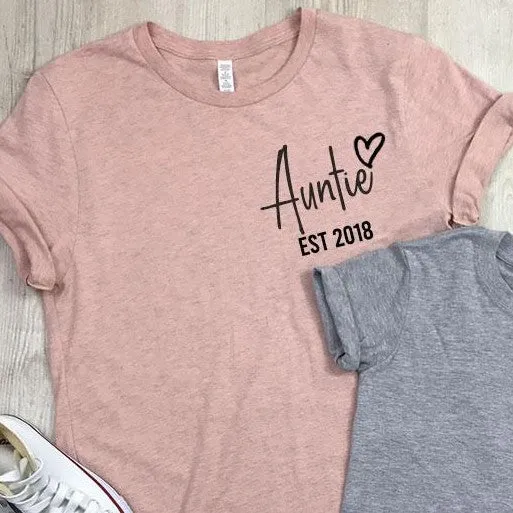 Personalised Auntie and Auntie's Bestie T-Shirts (MRK X)