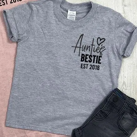 Personalised Auntie and Auntie's Bestie T-Shirts (MRK X)