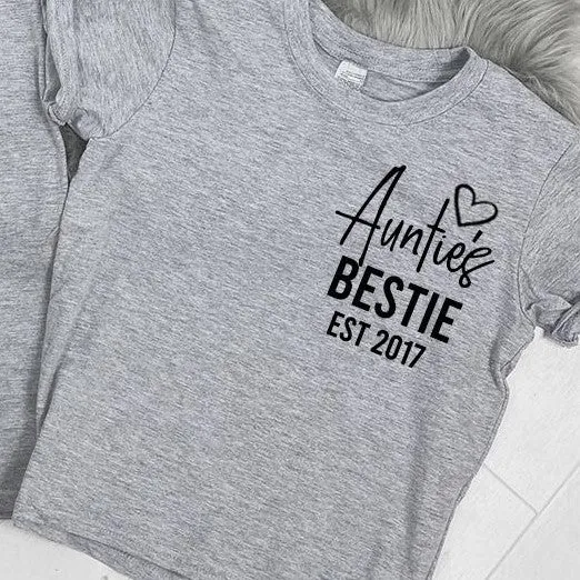 Personalised Auntie and Auntie's Bestie T-Shirts (MRK X)