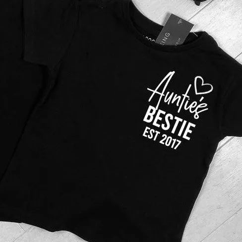 Personalised Auntie and Auntie's Bestie T-Shirts (MRK X)