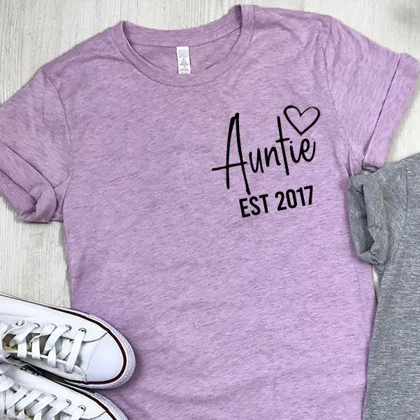 Personalised Auntie and Auntie's Bestie T-Shirts (MRK X)