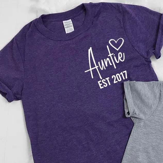 Personalised Auntie and Auntie's Bestie T-Shirts (MRK X)