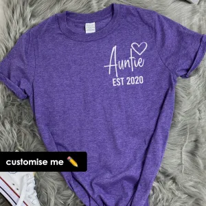 Personalised Auntie Established T-Shirt (MRK X) Auntie Clothing - auntie fashion outlet