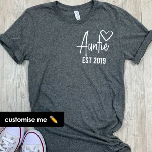 Personalised Auntie Established T-Shirt (MRK X) Auntie Clothing - auntie fashion outlet