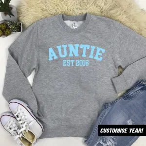 Personalised Auntie Established Varsity Sweatshirts (MRK X) Auntie Clothing - auntie fashion outlet