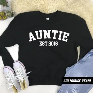 Personalised Auntie Established Varsity Sweatshirts (MRK X) Auntie Clothing - auntie fashion outlet