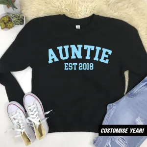Personalised Auntie Established Varsity Sweatshirts (MRK X) Auntie Clothing - auntie fashion outlet