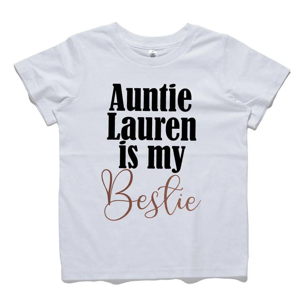 Personalised Auntie is My Bestie Tee (MRK X) Auntie Clothing - auntie fashion outlet