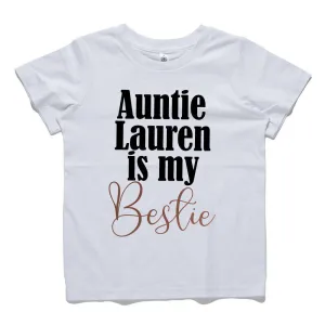 Personalised Auntie is My Bestie Tee (MRK X) Auntie Clothing - auntie fashion outlet