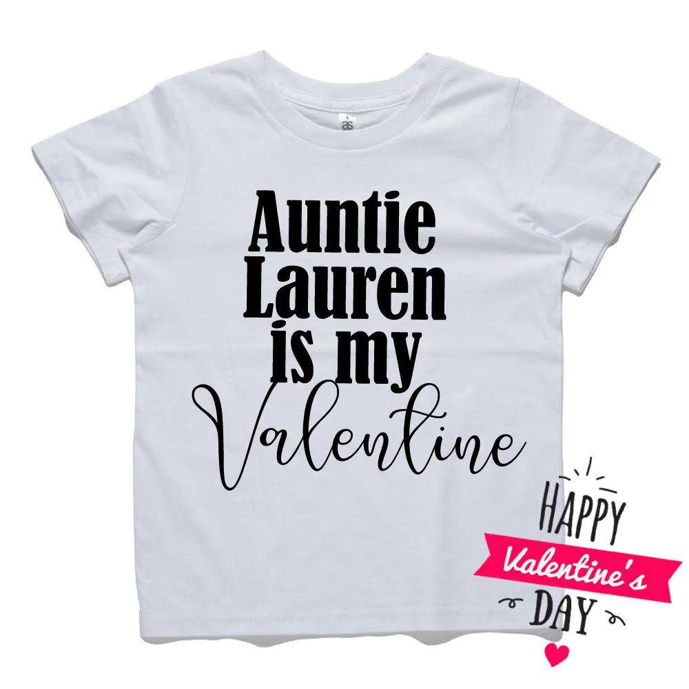 Personalised Auntie is Valentine White Tee (MRK X) Auntie Clothing - auntie fashion outlet