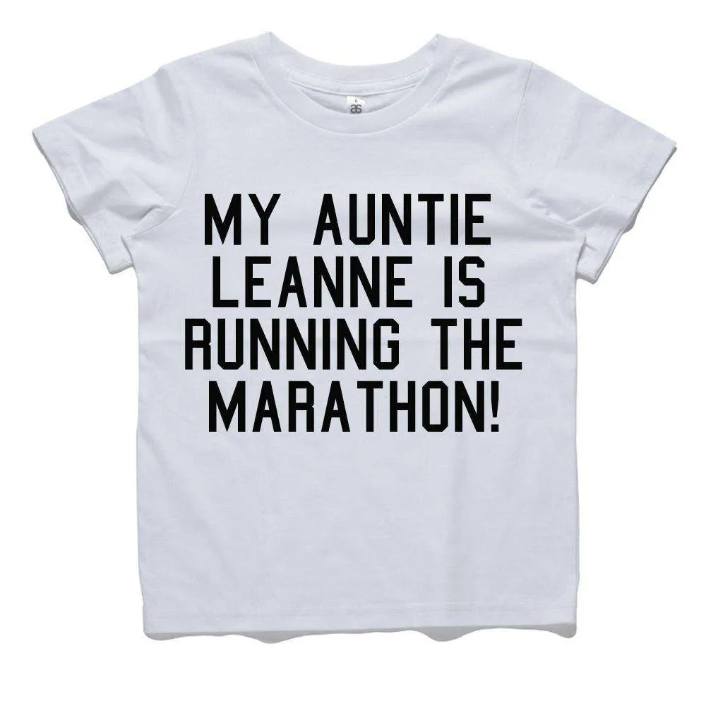 Personalised Auntie Running Marathon Tee (MRK X) Auntie Clothing - auntie fashion outlet