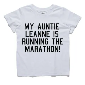 Personalised Auntie Running Marathon Tee (MRK X) Auntie Clothing - auntie fashion outlet