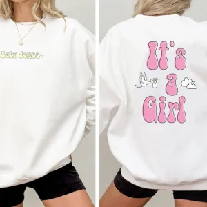 Personalised Baby Announcement Turn Around White Sweatshirt maternity wear outlet