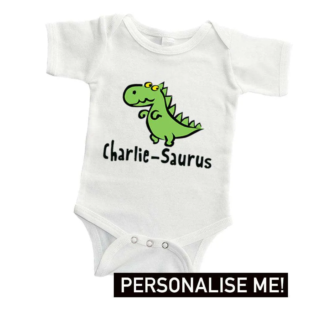 Personalised Baby-Saurus Bodysuit (MRK X) cheap baby clothes online