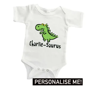 Personalised Baby-Saurus Bodysuit (MRK X) cheap baby clothes online