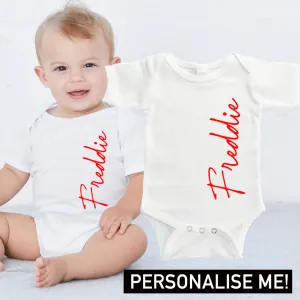 Personalised Baby Side Script Bodysuit (MRK X) cheap baby clothes online