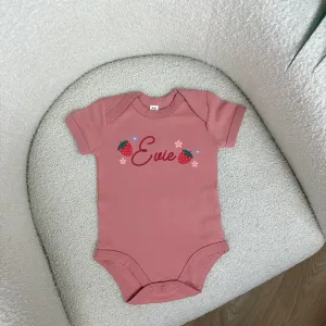 Personalised Berry Cute Spring Baby Vest cheap baby clothes online