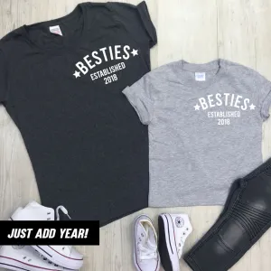 Personalised Bestie Stars Established Mum & Kid Matching Tees (MRK X) maternity wear outlet