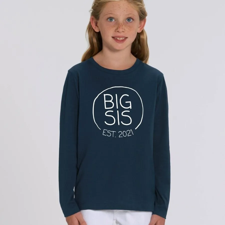 Personalised Big Sis Established Long Sleeve Top