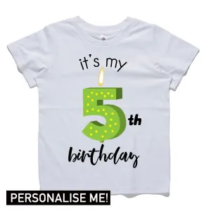 Personalised Birthday Candle Tees (MRK X) girls clothes cheap