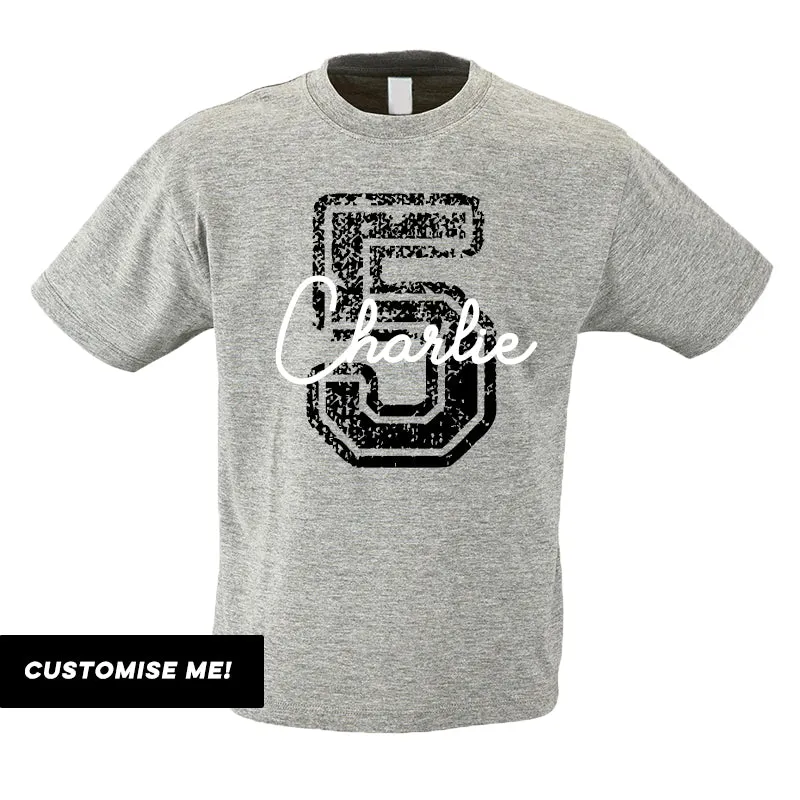 Personalised Birthday Overlay T-Shirt (MRK X) boys apparel promo code