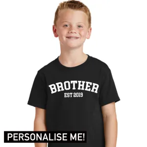 Personalised Brother Established College Tee (MRK X) boys apparel promo code