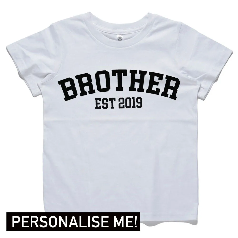 Personalised Brother Established College Tee (MRK X) boys apparel promo code