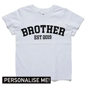 Personalised Brother Established College Tee (MRK X) boys apparel promo code