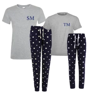 Personalised Classic Initial Matching Star Pyjamas baby bump outfits discount