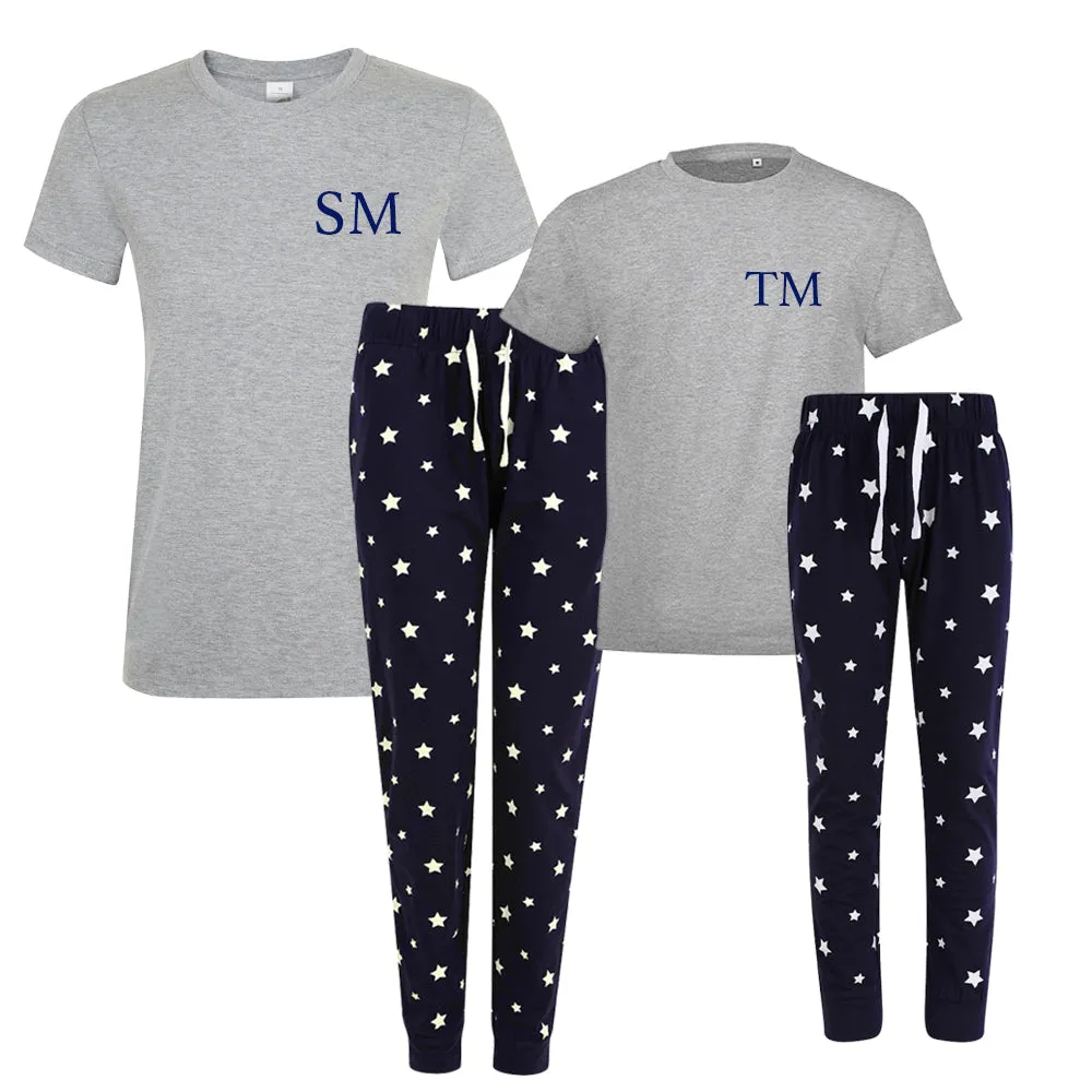 Personalised Classic Initial Matching Star Pyjamas baby bump outfits discount