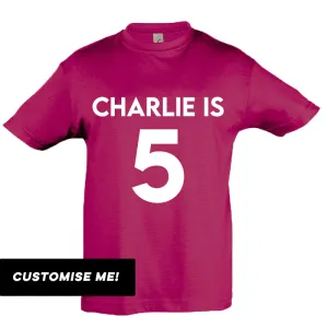 Personalised Classic Name & Year T-Shirt (MRK X) girls pajamas promo