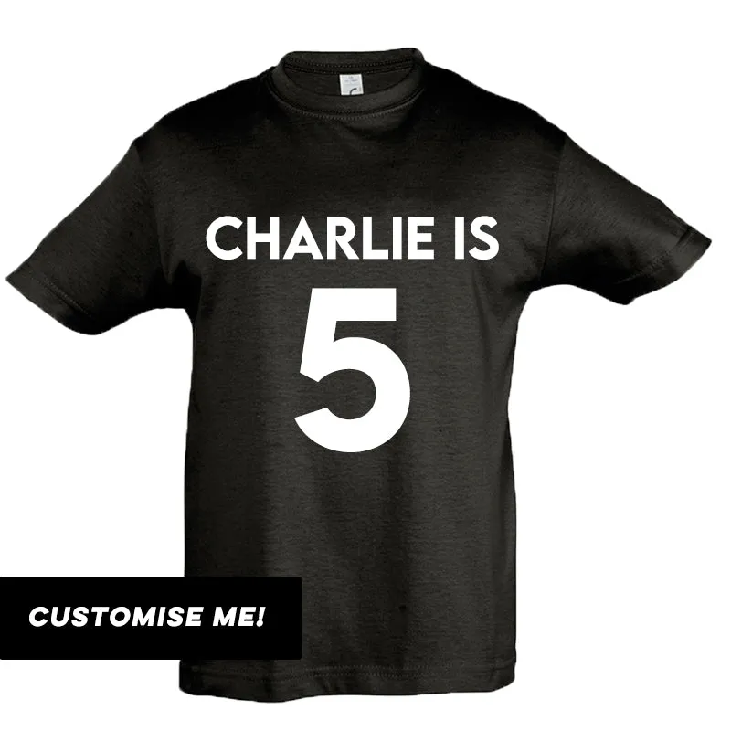 Personalised Classic Name & Year T-Shirt (MRK X) girls pajamas promo