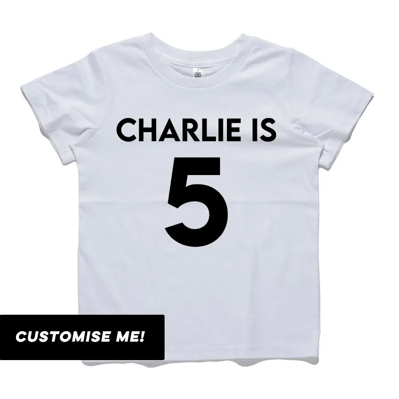 Personalised Classic Name & Year T-Shirt (MRK X) boys clothes cheap sale