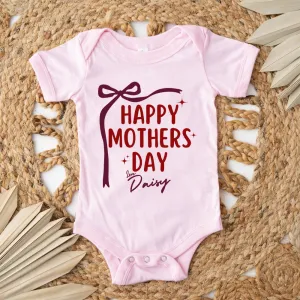 Personalised Coquette Mother's Day Baby Vest cheap baby clothes online
