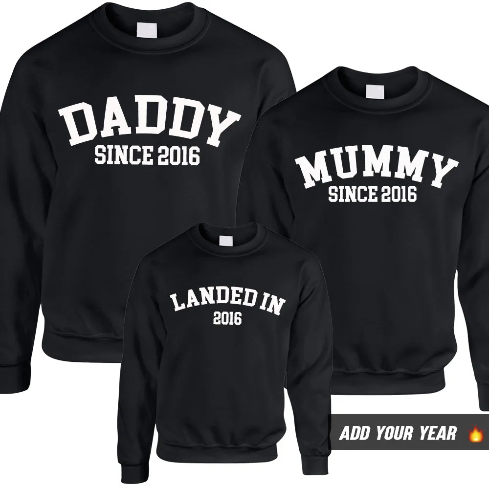 Personalised Daddy/Mummy/Landed Since Sweatshirts (MRK X) daddy outfits clearance