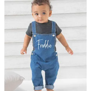 Personalised Denim Dungarees girls skirts clearance