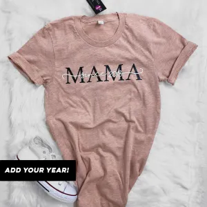 Personalised Dual Script Mama Since T-Shirt (MRK X) mum blouses clearance