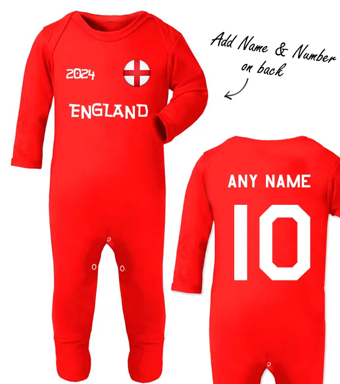 Personalised England Baby Romper daddy outfits clearance