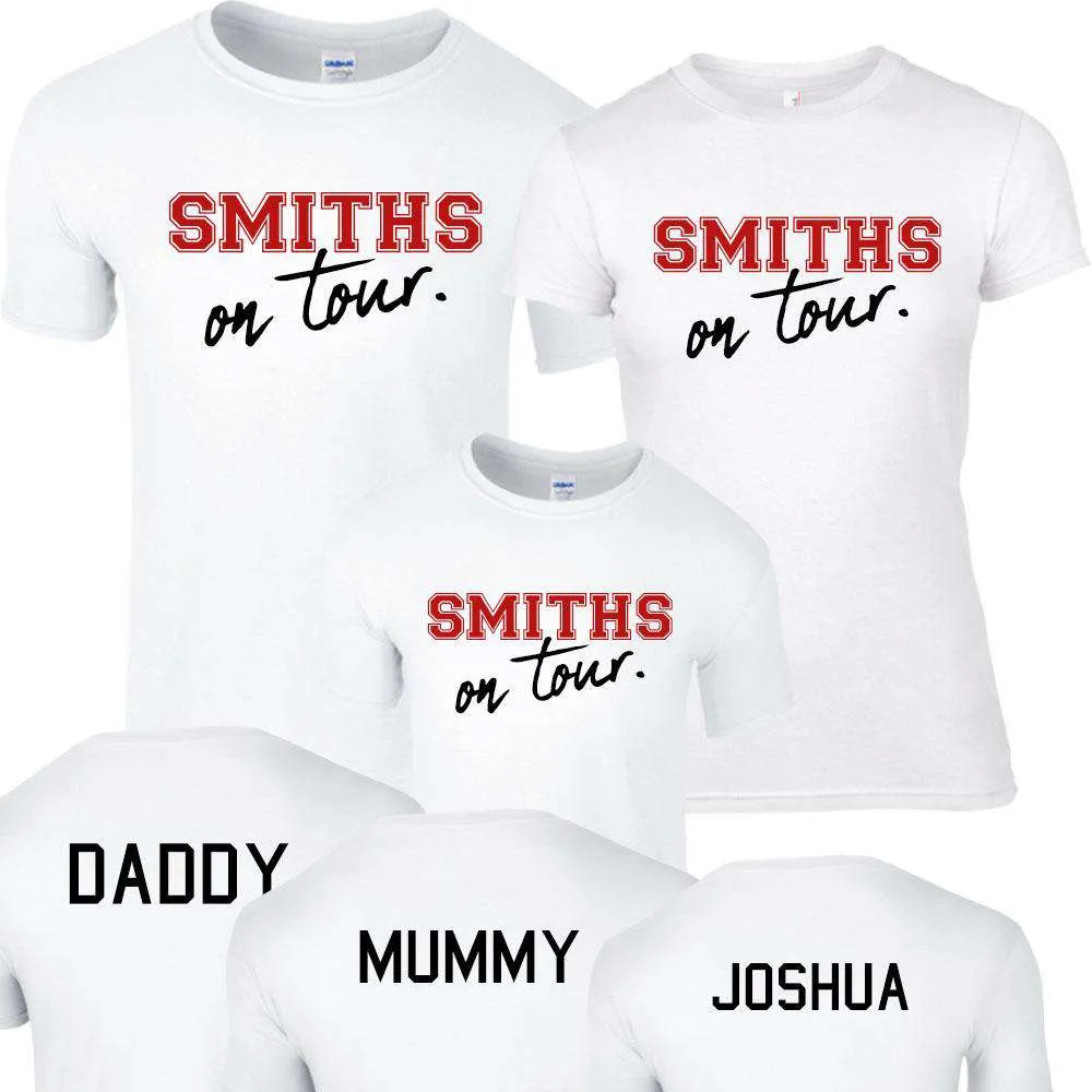 Personalised Family On Tour Tees (MRK X) mens dad clothes online