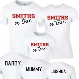 Personalised Family On Tour Tees (MRK X) mens dad clothes online