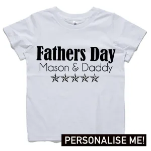 Personalised Fathers Day Kid & Daddy Tees (MRK X) daddy outfits clearance