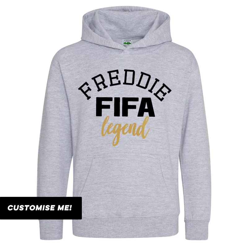 Personalised FIFA Legend Kids Hoodie (MRK X) boys apparel promo code
