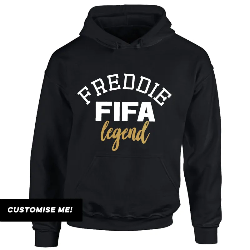 Personalised FIFA Legend Kids Hoodie (MRK X)