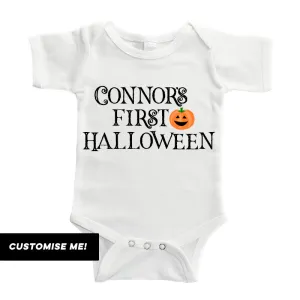 Personalised First Halloween White Bodysuit (MRK X) cheap baby clothes online