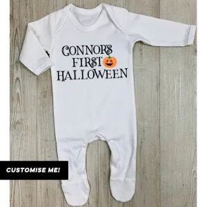 Personalised First Halloween White Rompersuit (MRK X) cheap baby clothes online