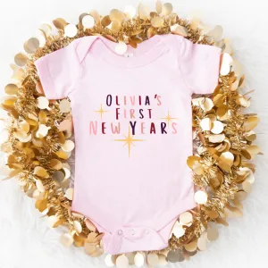 Personalised First New Years Baby Vest cheap baby clothes online