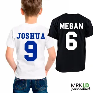 Personalised Footy Birthday Tees (MRK X) boys clothes cheap sale