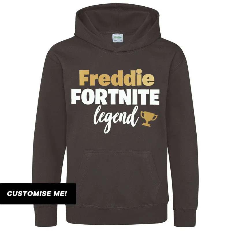 Personalised Gaming Legend Kids Hoodie (MRK X) girls pajamas promo